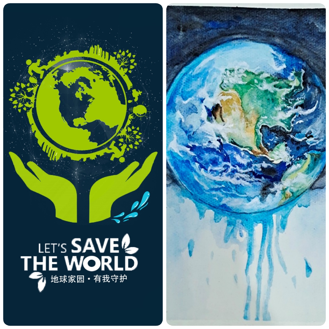 制作了各式各样的海报和手绘,彰显他们对呵护地球保护环境的责任与